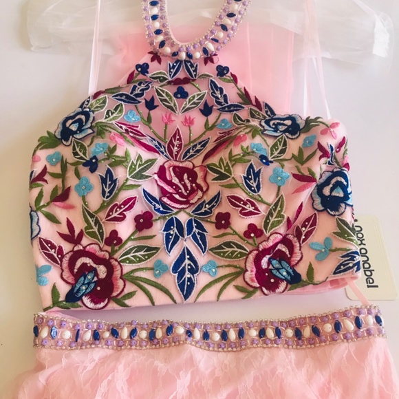 NWT Nox Anabel - 8262 Two Piece Embroidered Mermaid Formal Prom Dress - Picture 12 of 15